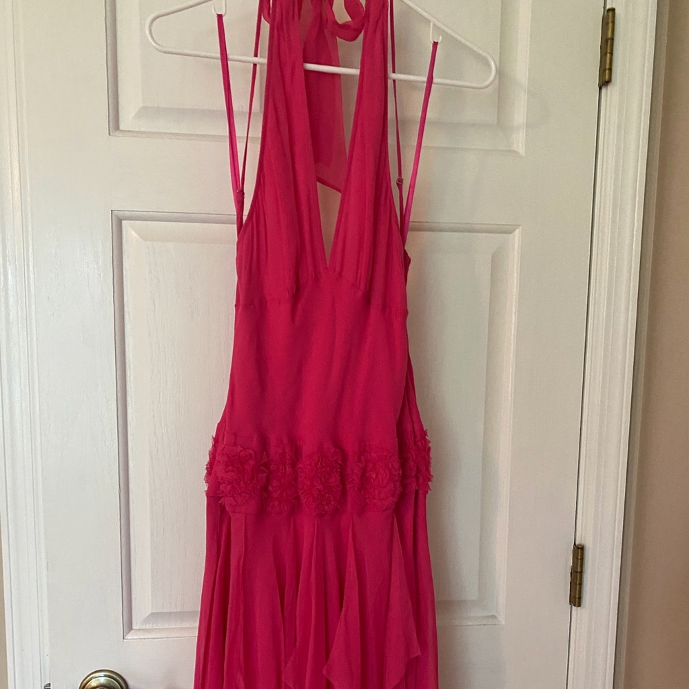 BNWT Luscious BCBG silk halter dress